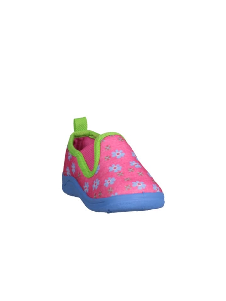 Playshoes Hausschuh Blumen in Pink günstig kaufen