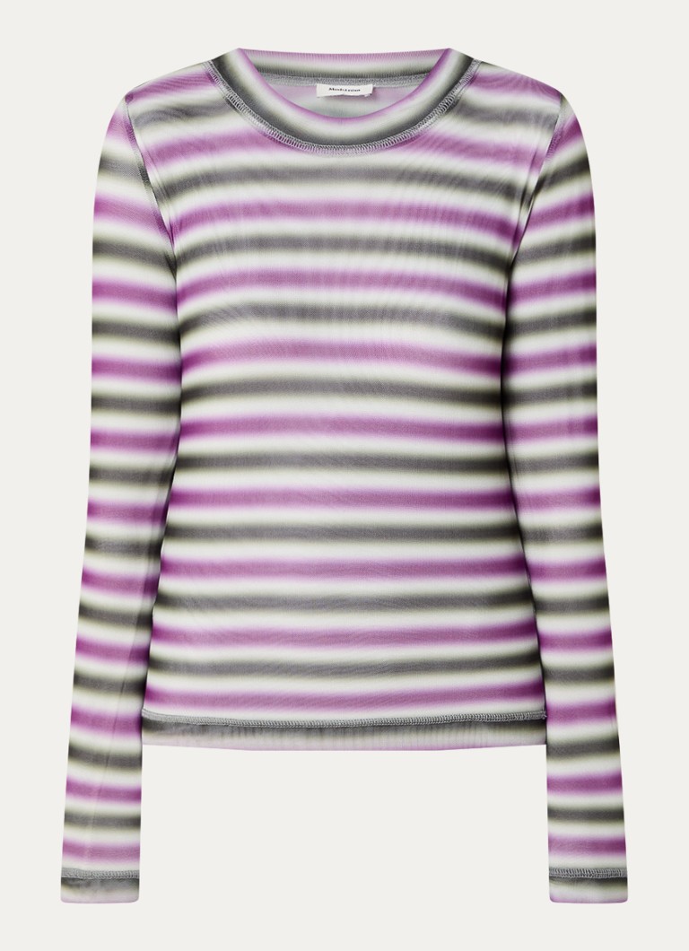 Top a maglia semitrasparente a righe di Modström Krew