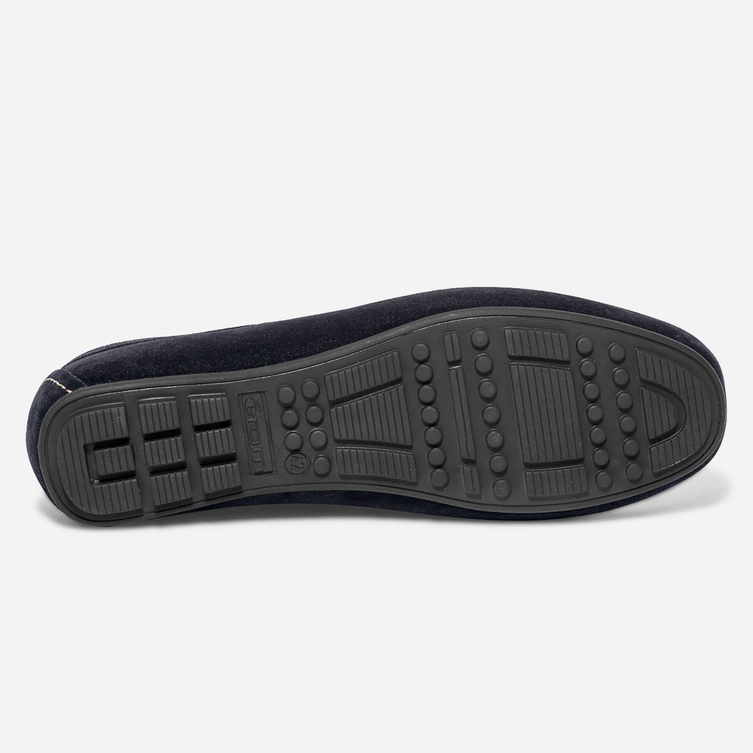 Mocassin bleu marine en cuir velours