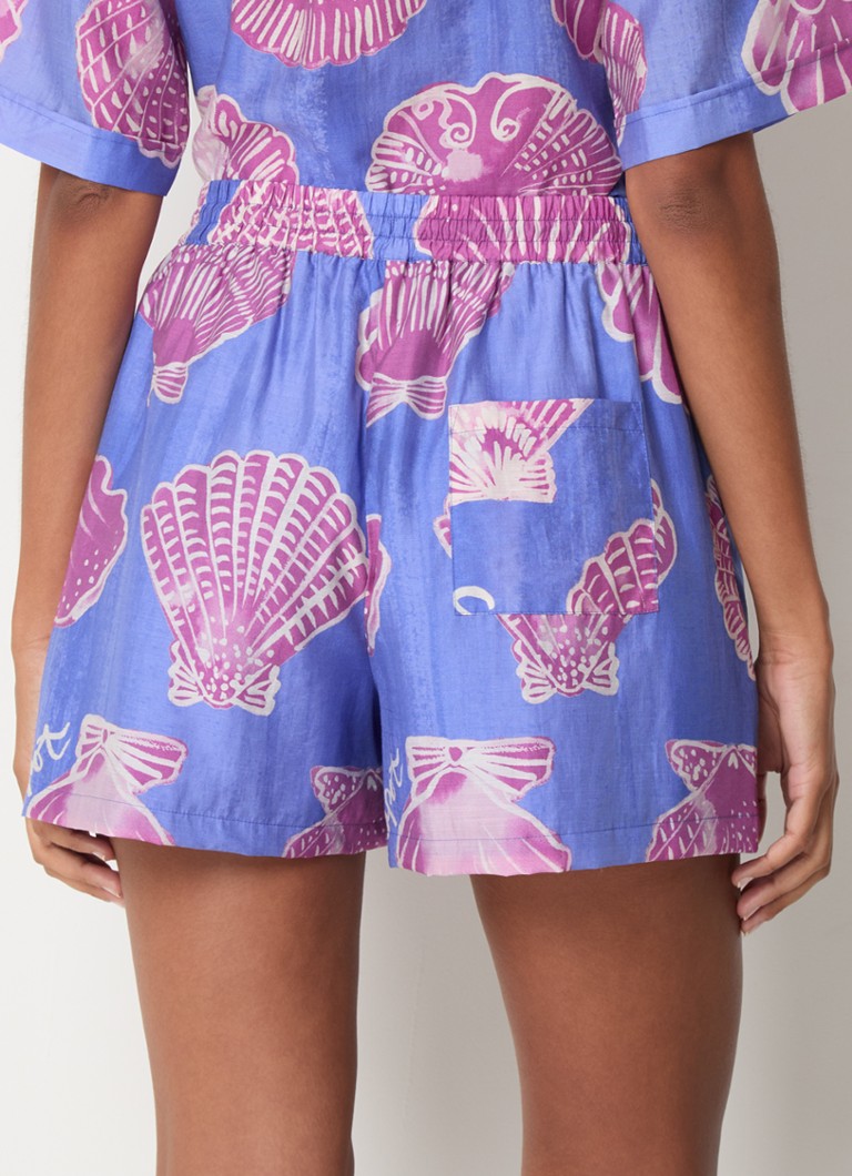 Shorts de cintura alta e modelagem solta com estampa, da Fabienne Chapot.