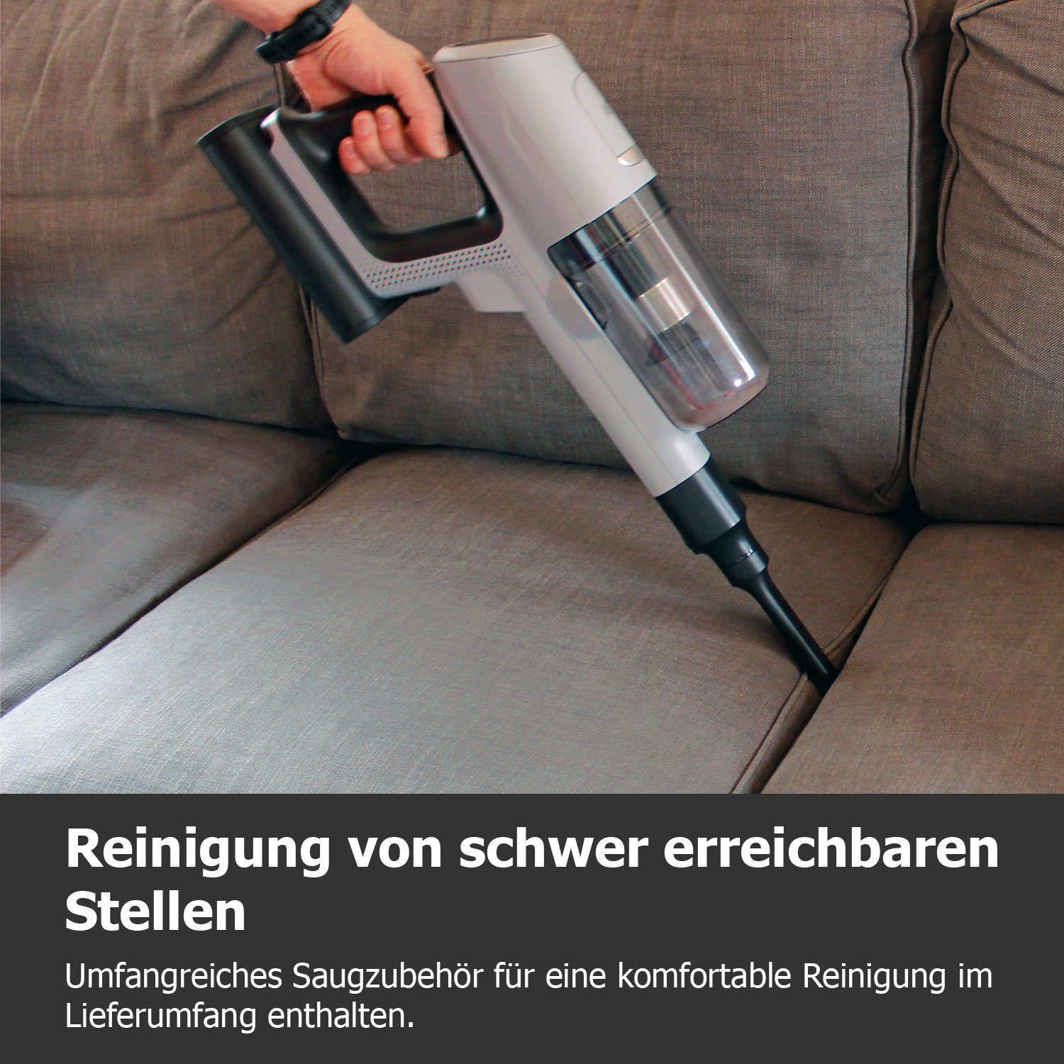 AEG Akku-Hand-und Stielstaubsauger Ultimate 8000 AP81UB25UG, beutellos, selbstreinigende Bürstrolle, LED-Licht, 3 Stufen & Auto-Modus