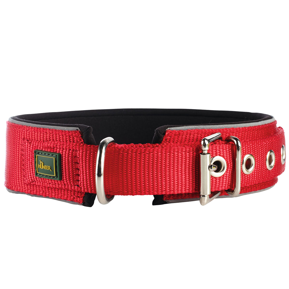 Hunter Neopren Reflect Halsband rot/schwarz kaufen bei ZooRoyal
