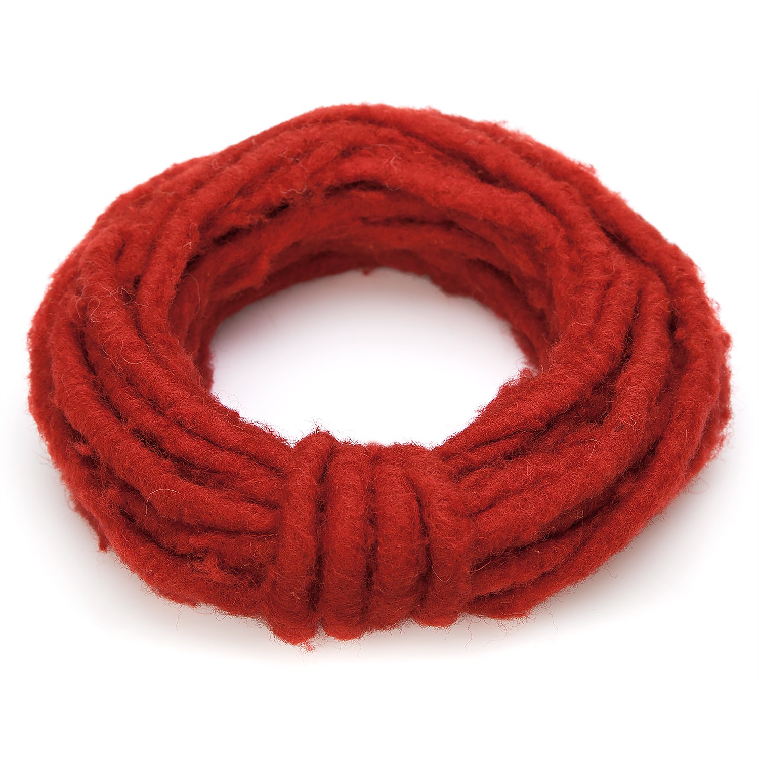 Wollkordel mit Drahtkern, rot, ca. 8 mm Ø, 2 m