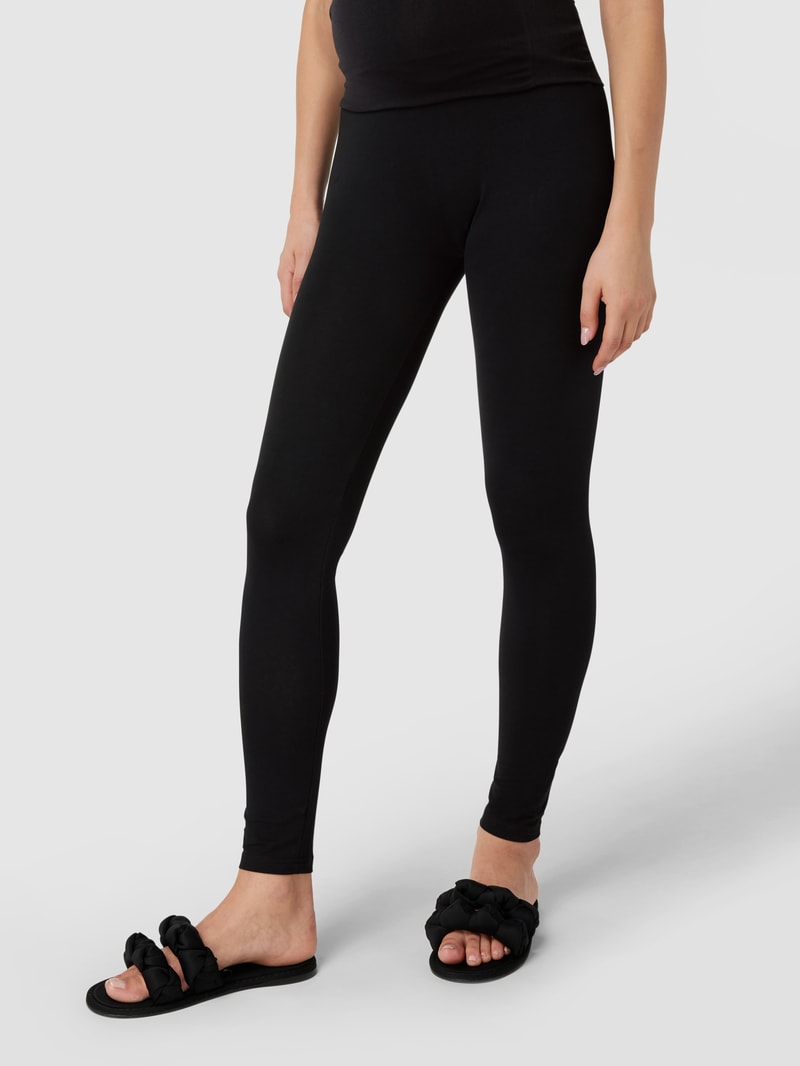 Umstands-Leggings mit Stretch-Anteil im 2er-Pack in schwarz