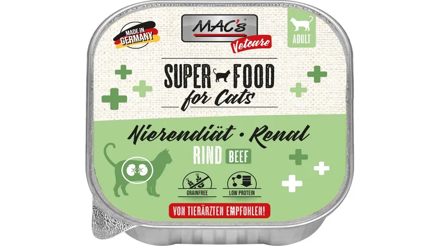 MAC's CAT Katzennassfutter Vetcare Urinary Pute & Rind 100 g