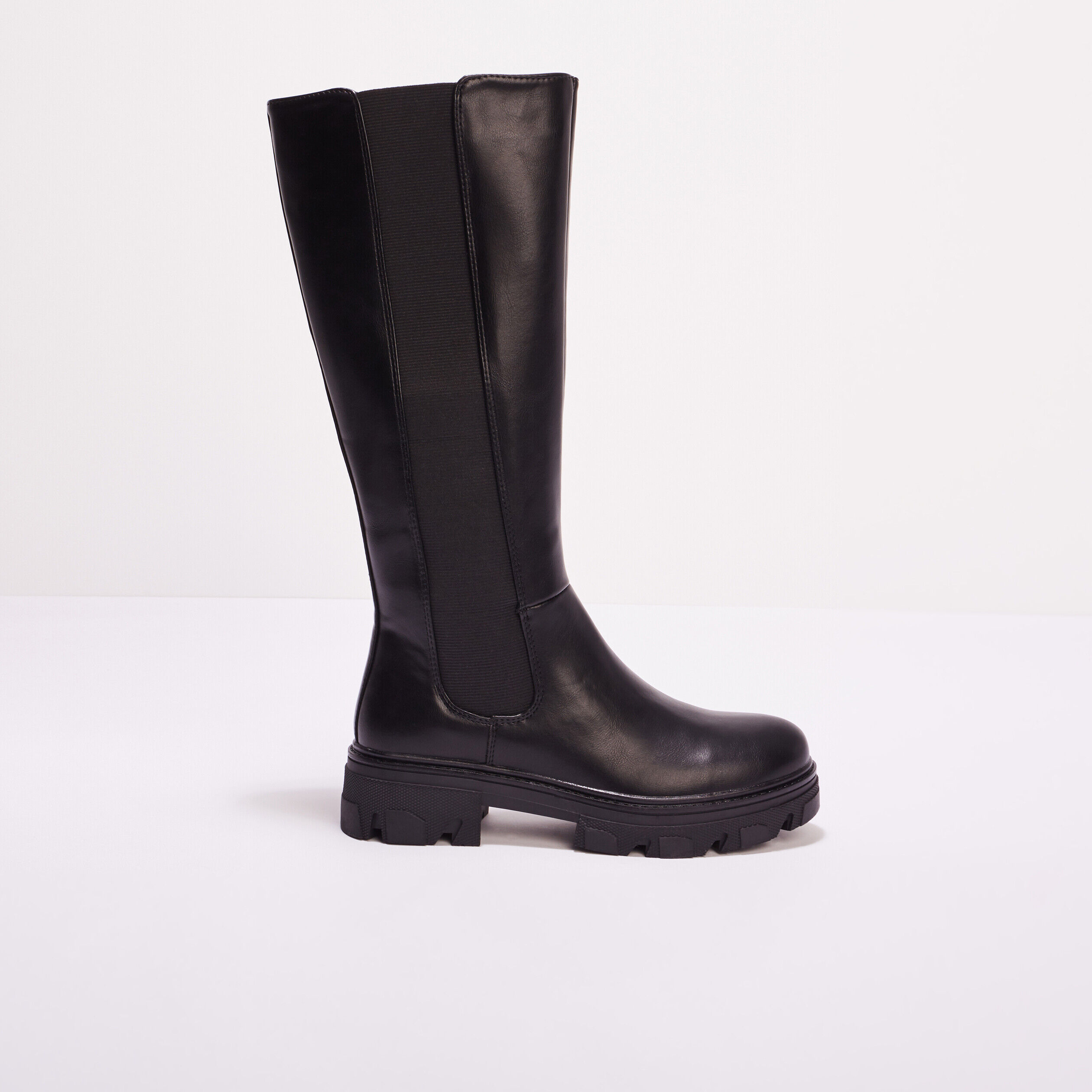 Bottes chunky zippées noir femme | Cache Cache