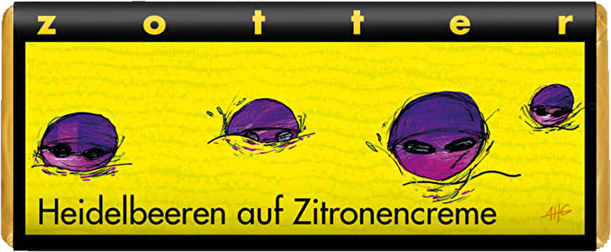 Zotter Heidelbeeren auf Zitronencreme 70g