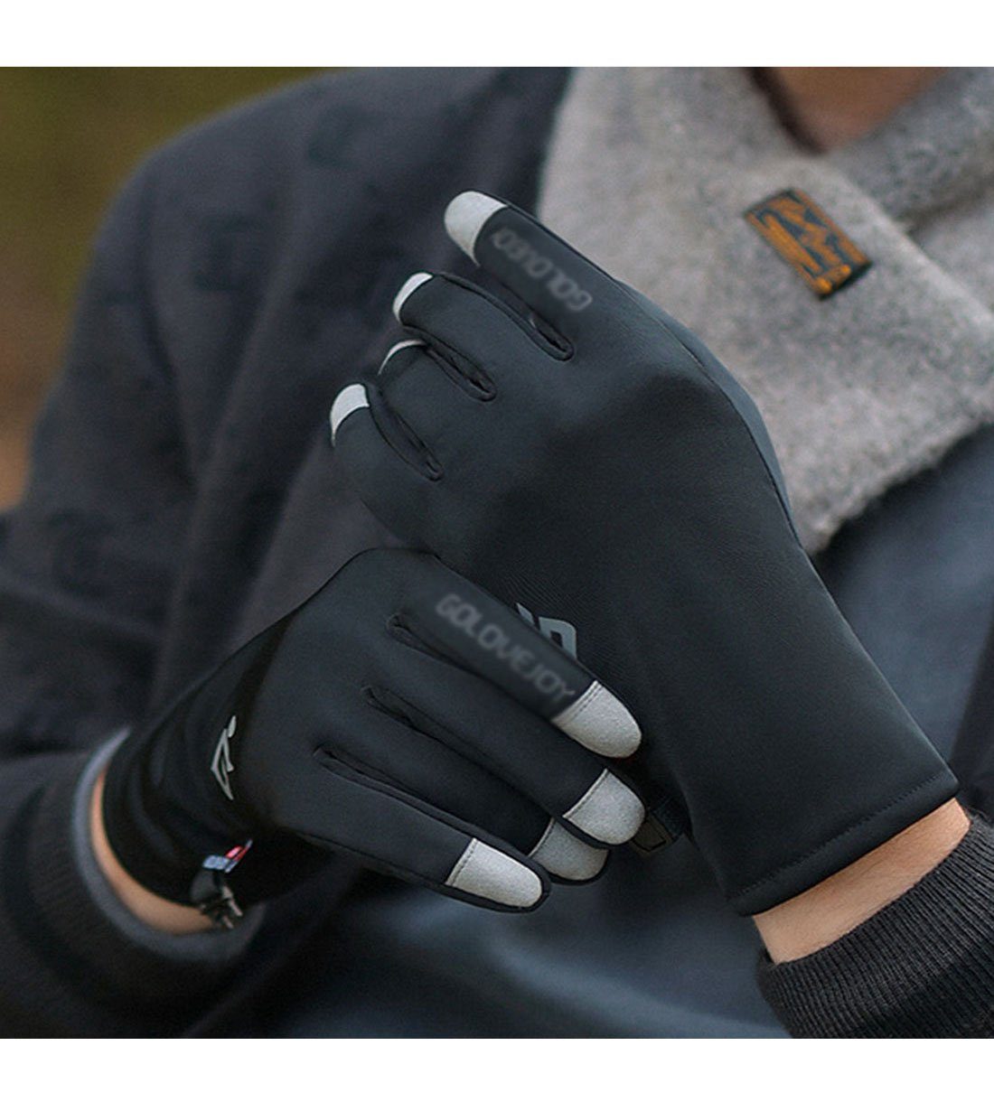 YANN Winter-Arbeitshandschuhe Herren-Touchscreen-Anti-Kälte-Anti-Rutsch-Outdoor-Sporthandschuhe (Warme Plus-Samt-Touchscreen-Anti-Kälte-Anti-Rutsch-Sport-Outdoor-Handschuhe)