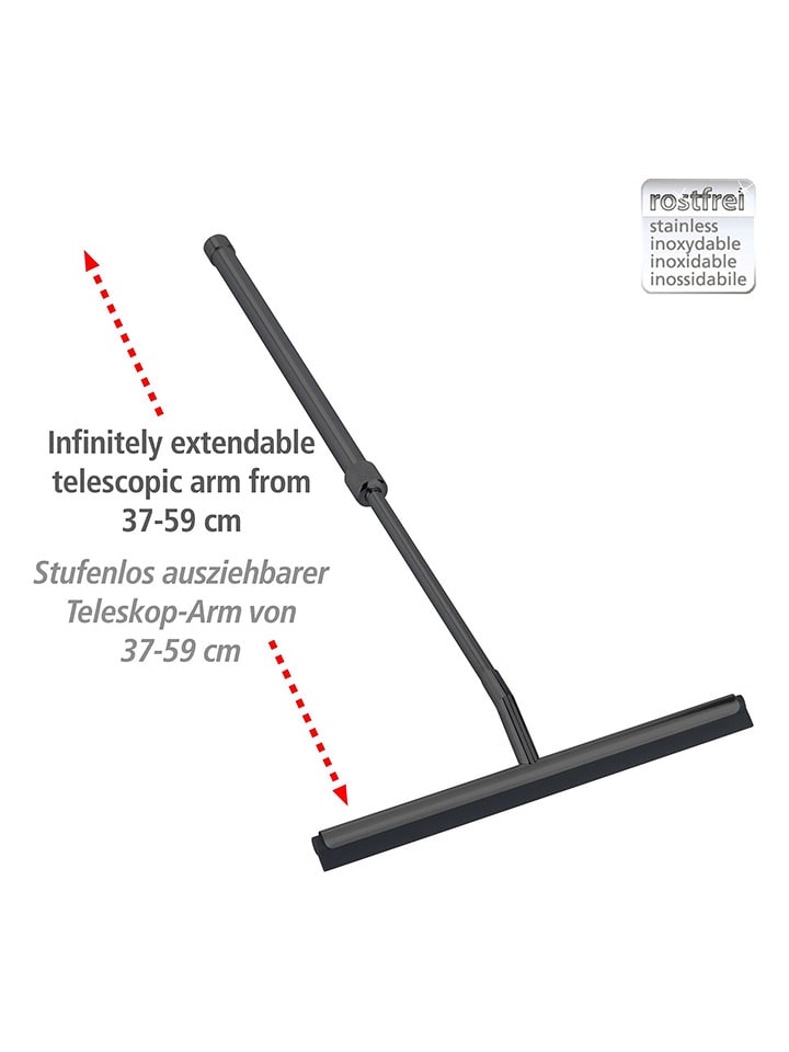 Wenko Teleskop-Badezimmerwischer in Schwarz - (B)26 x (H)59 cm günstig kaufen onesize