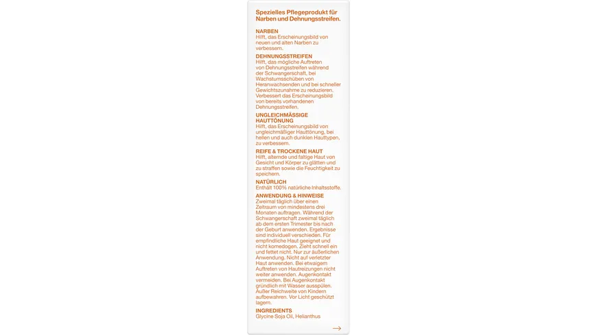 Bi-Oil Hautöl natur (100% natürlich) 125 ml