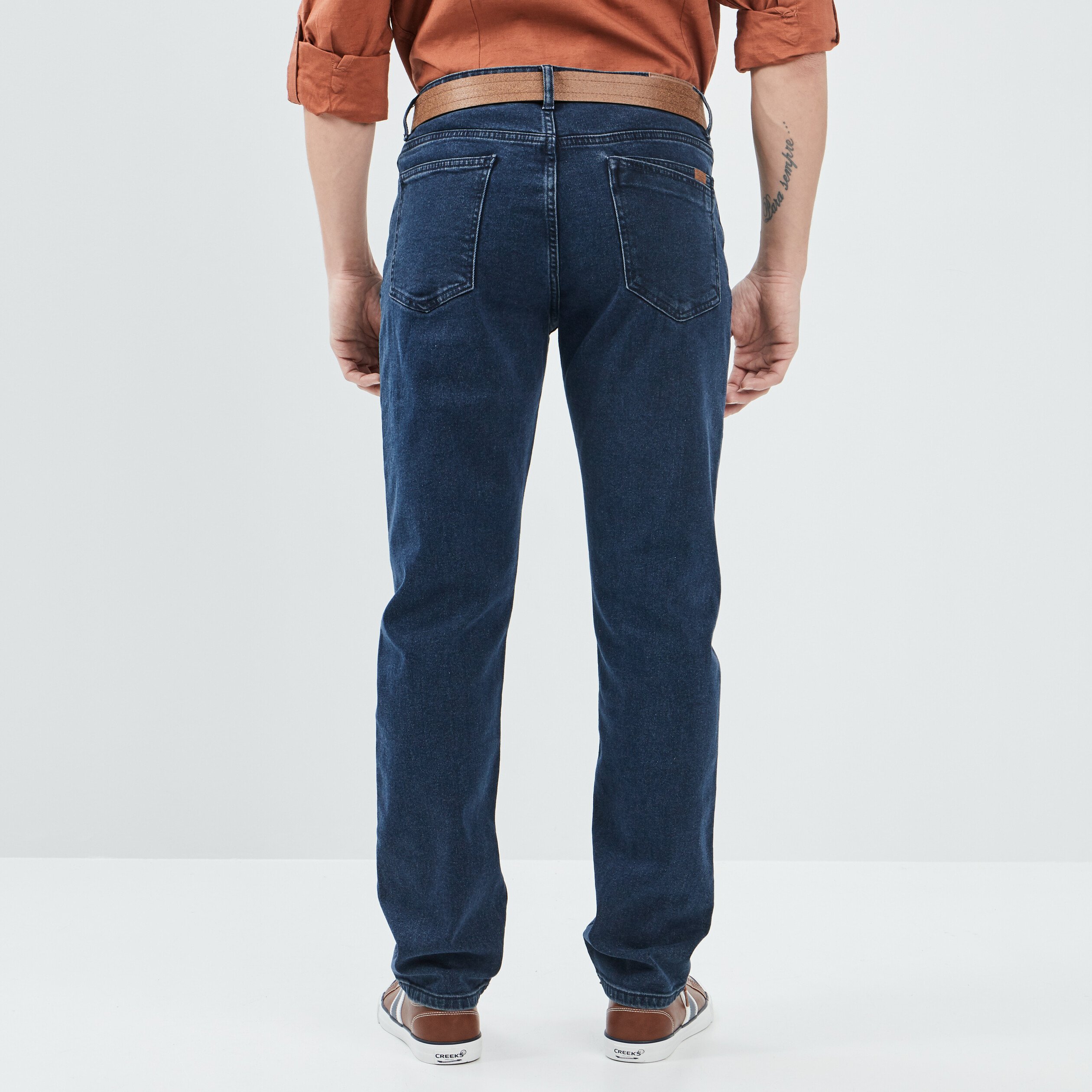 Jeans regular stretch Trappeur denim blue black homme | La Halle