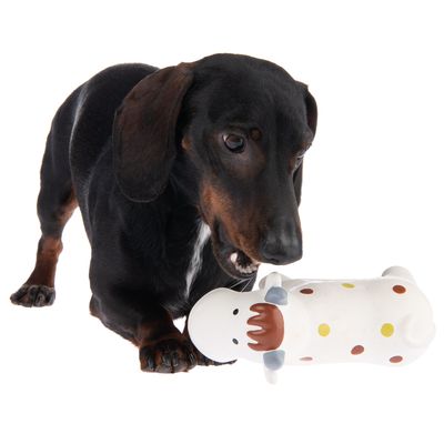 Hundespielzeug quietschende Latex-Kuh Isabella