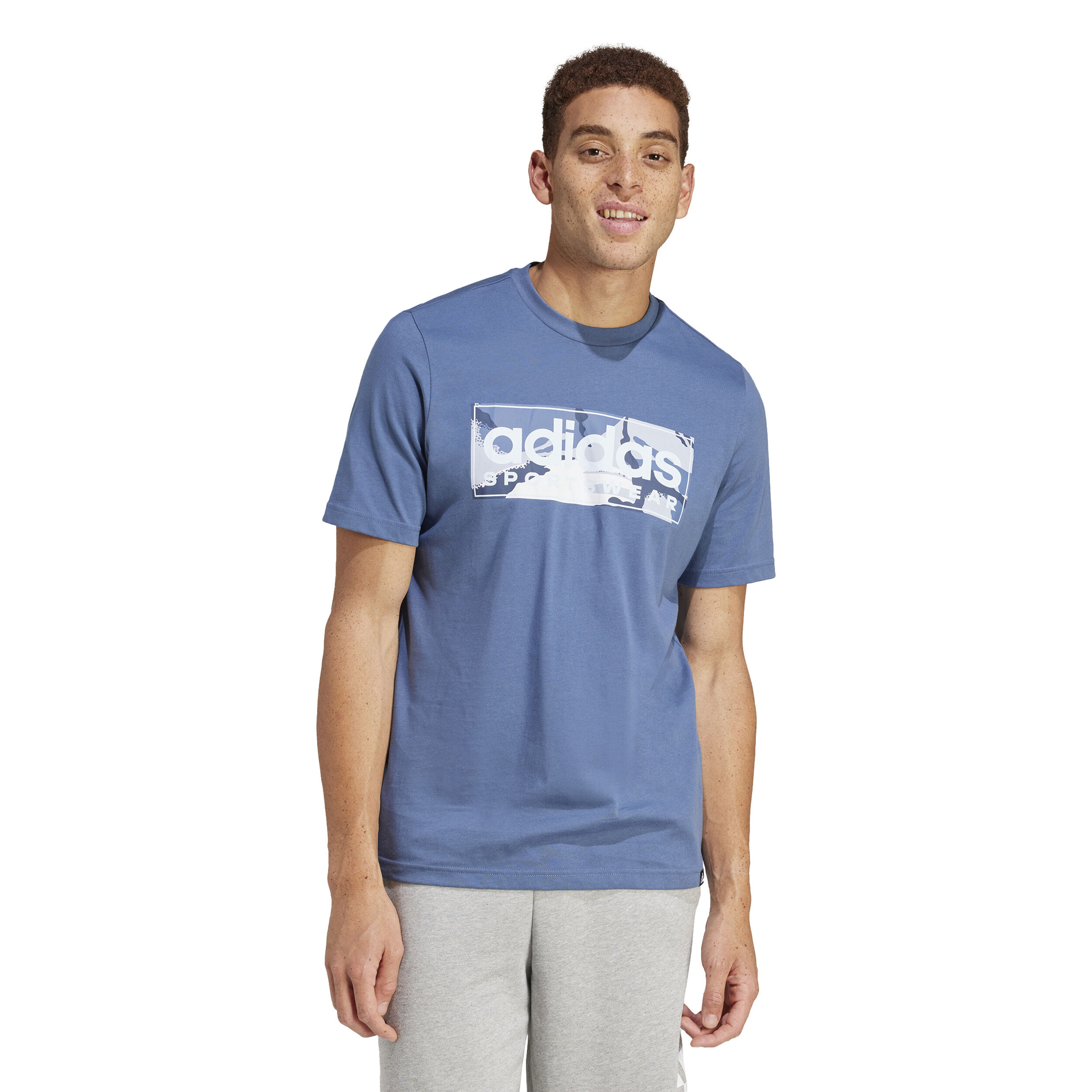 Camo Graphic 2 T-Shirt Herren - Blaugrau, Weiß