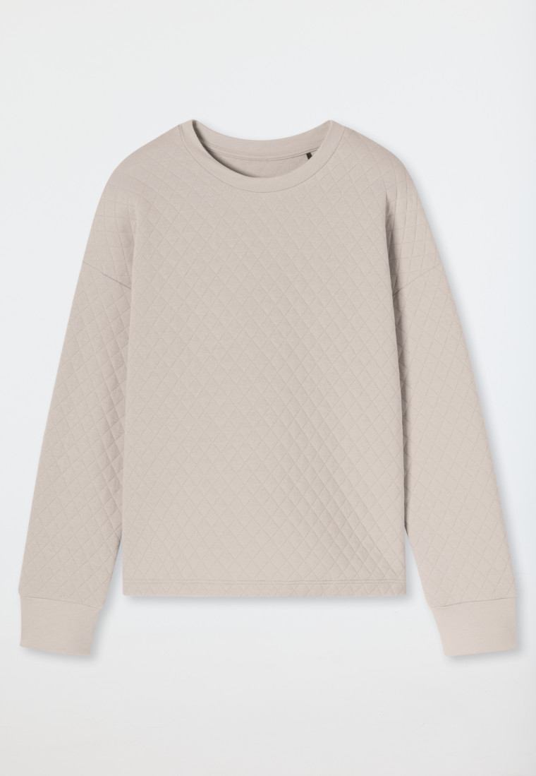 Sweatshirt Jersey-Quiltstoff und Sweatware beige - Mix+Relax