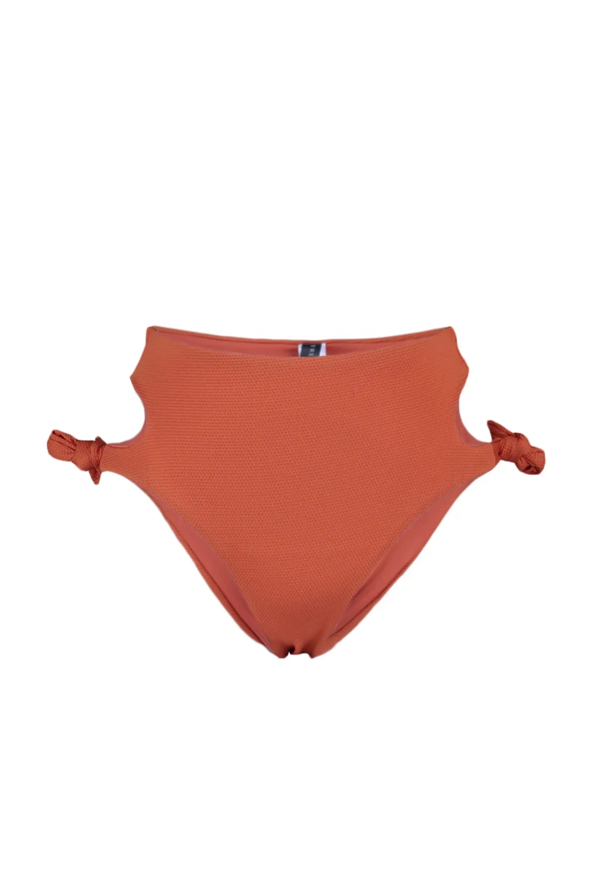 Trendyol Collection  Zimtfarbene, strukturierte Bikinihose mit hohem Bund und normalem Beinverlauf TBESS23BA00065