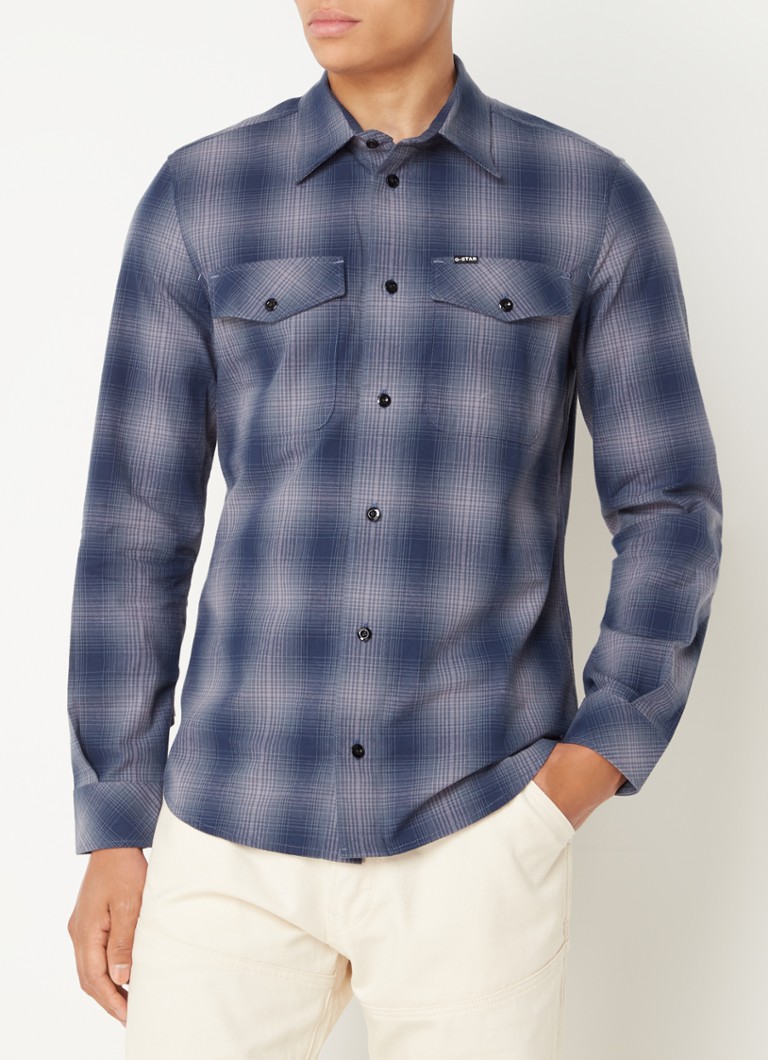 G-Star RAW flanel košulja s kariranim uzorkom