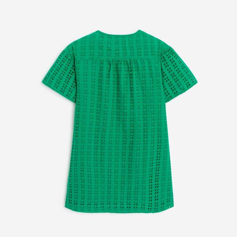 Robe fille vertee broderie anglaise Catimini