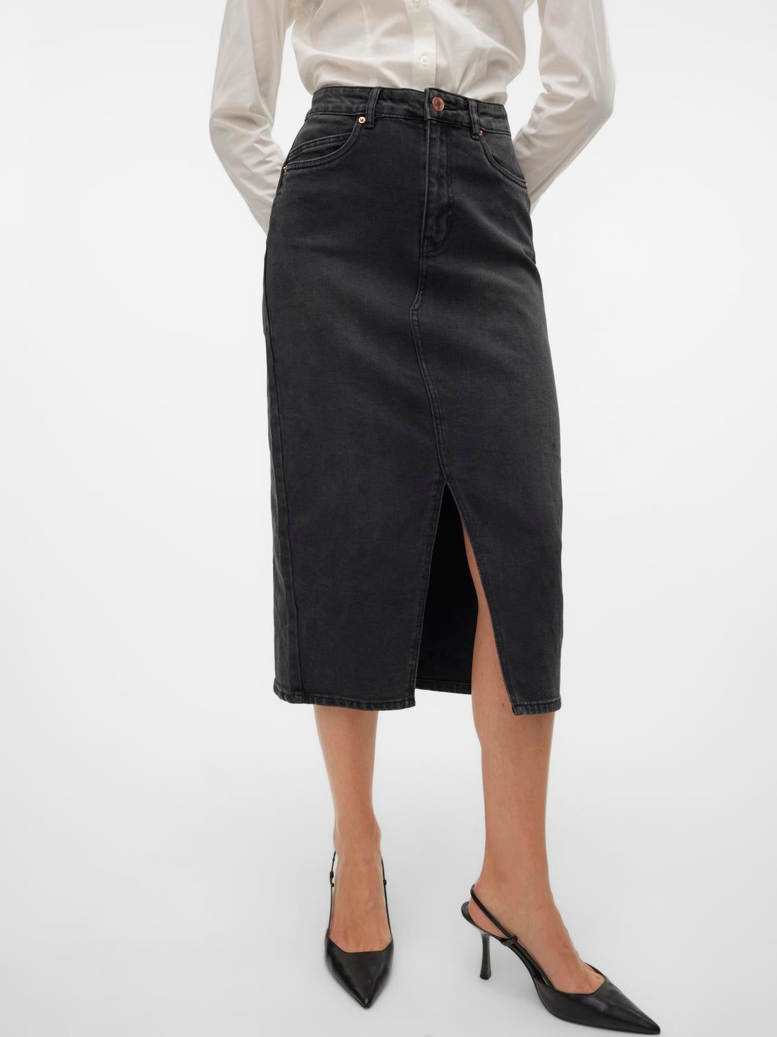 VMVERI Hohe Taille Langer Rock
