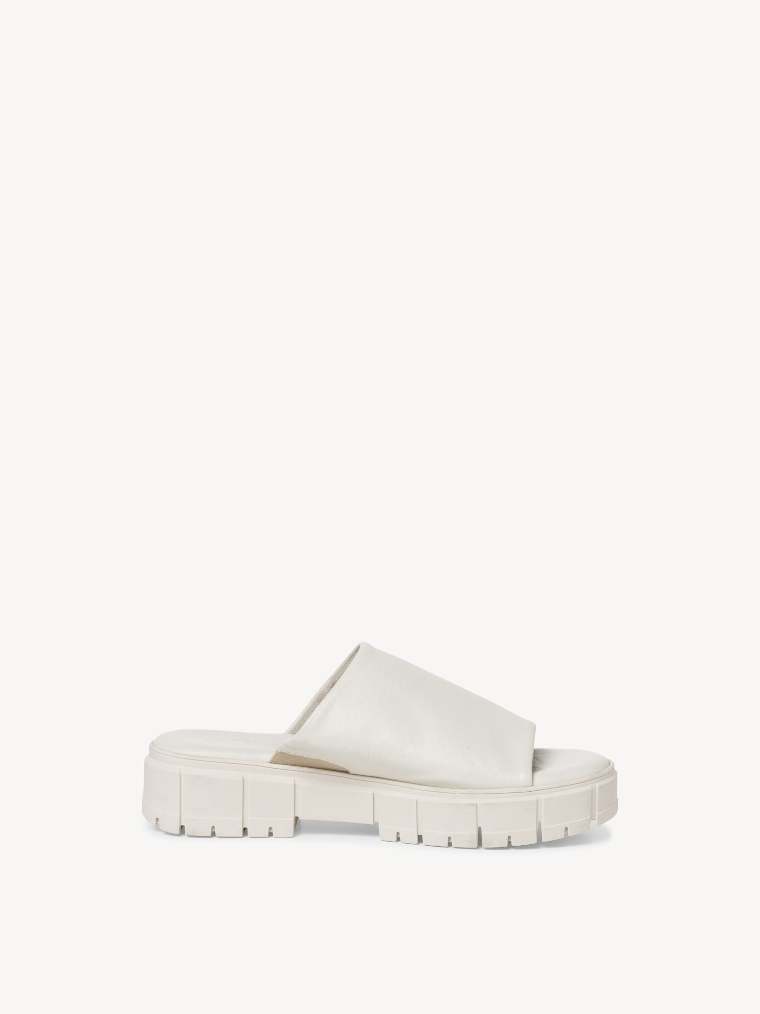 Mule en cuir - blanc