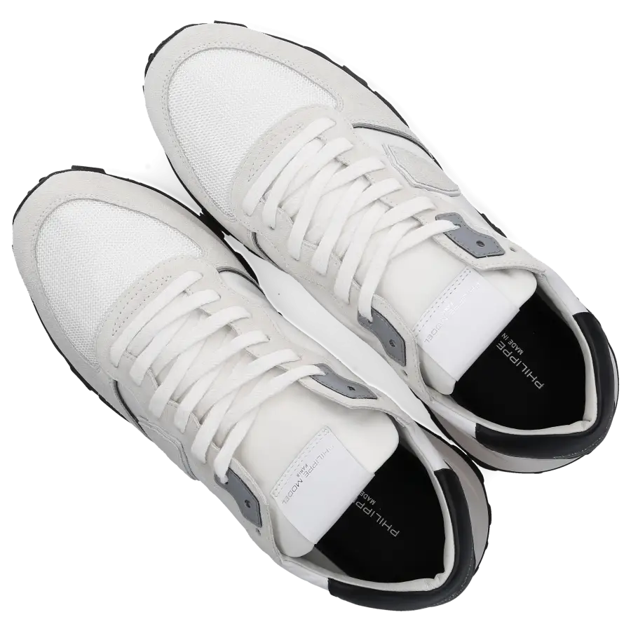 Philippe Model - Sneaker low TROPEZ HAUTE Veloursleder Textil - weiß