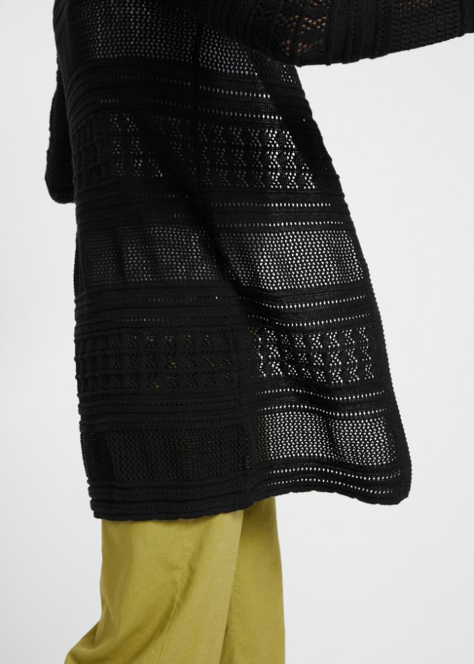 Strickjacke mit Leinenanteil