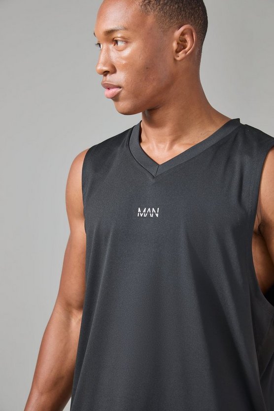 Man Active Performance Tanktop mit V-Ausschnitt