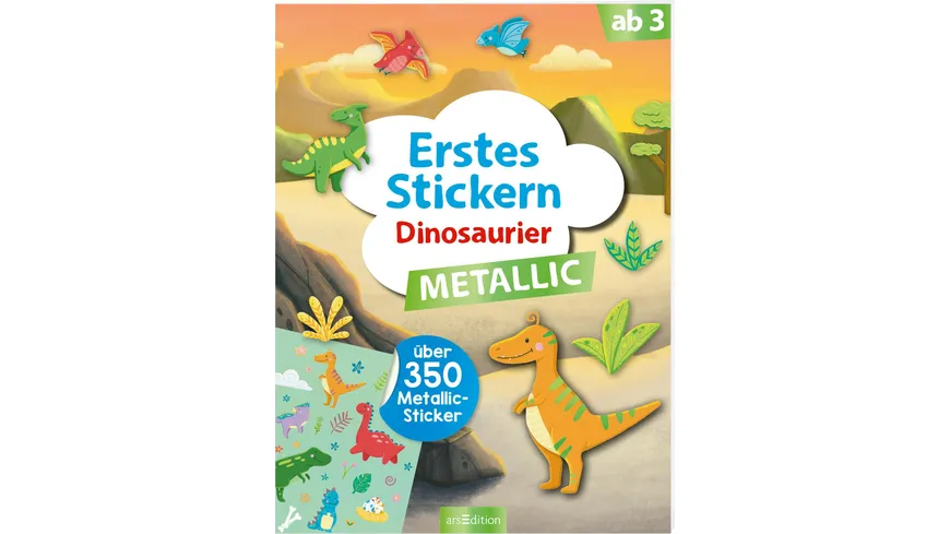 Erstes Stickern Metallic – Dinosaurier - Über 350 Metallic-Sticker