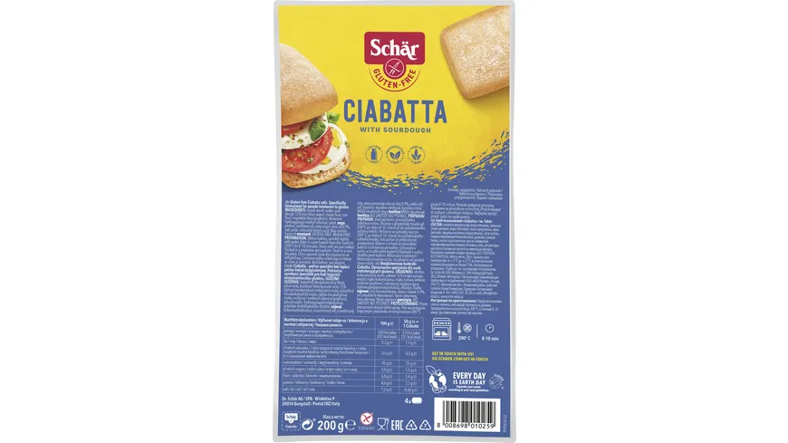 Schär Ciabatta zum Aufbacken - glutenfrei 200 g