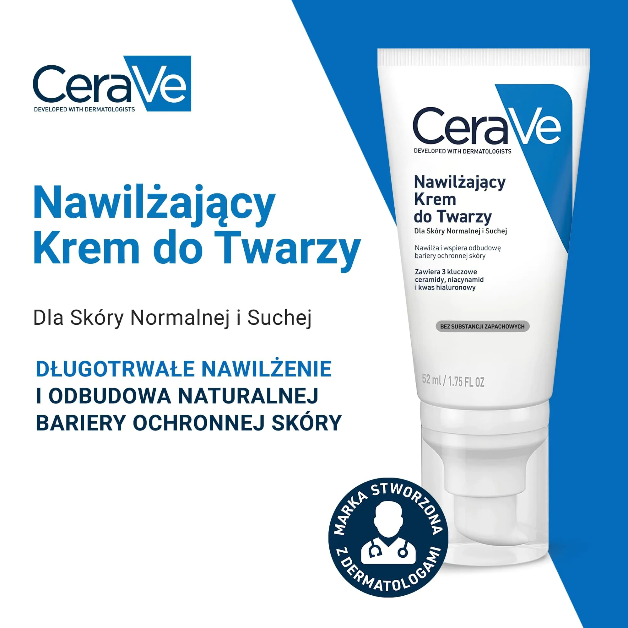 CeraVe hidratantna krema za lice za normalnu do suhu kožu