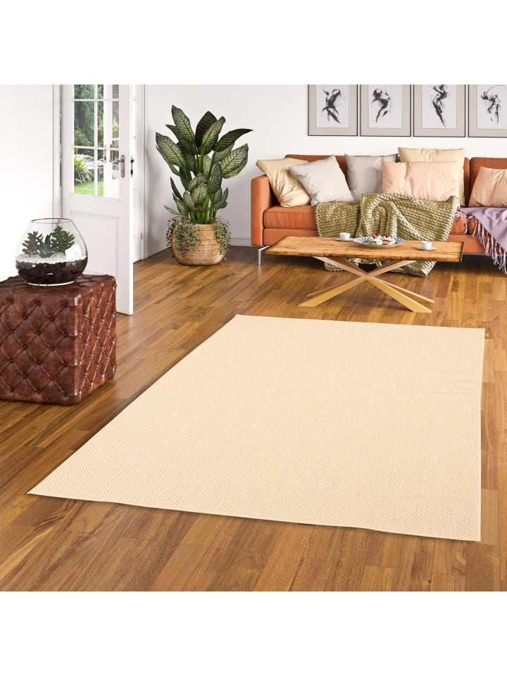 Pergamon In & Outdoor Teppich Flachgewebe Valencia Mix in Honig günstig kaufen