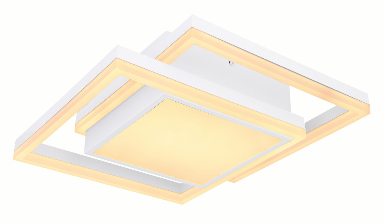 Globo Lighting - SQUARES - Deckenleuchte Metall weiß, LED