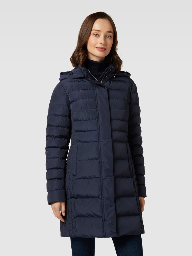 Steppjacke mit seitlichen Reißverschlusstaschen in dunkelblau