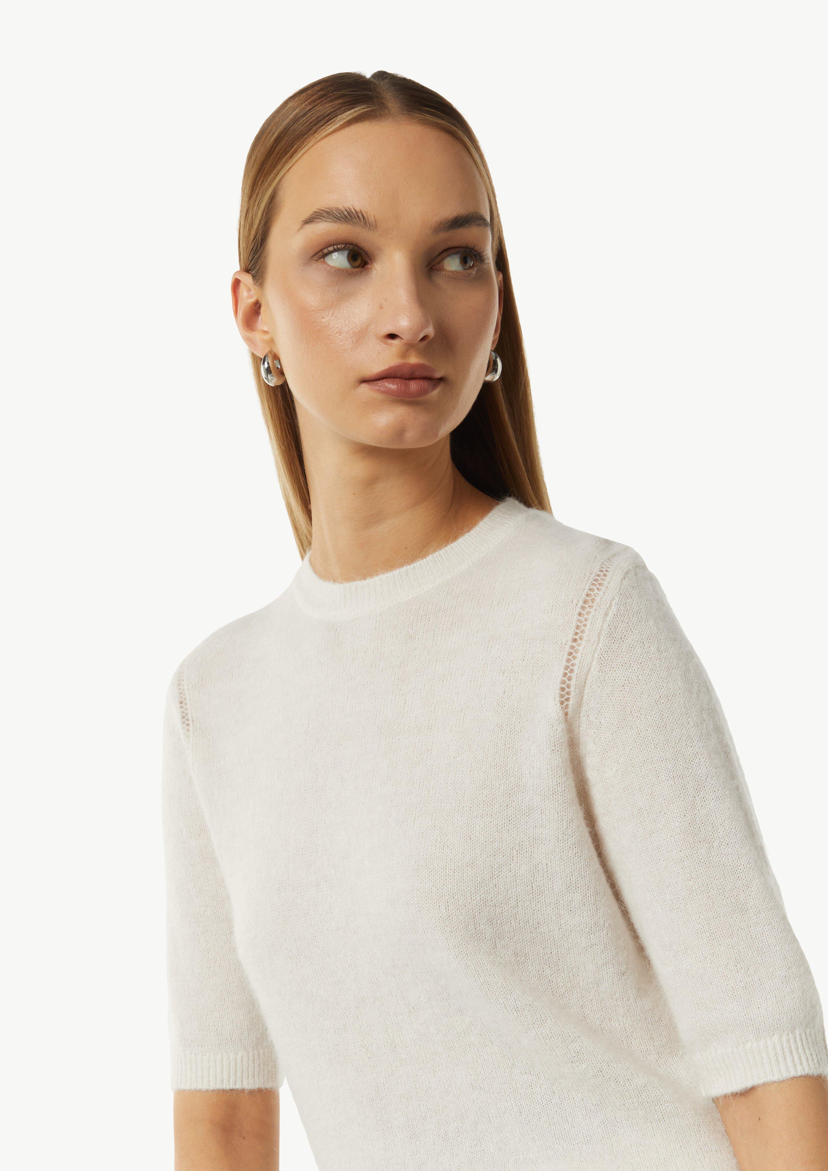 Strickpullover mit 3/4-Ärmeln - helles beige