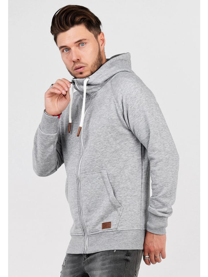 SOULSTAR Sweatjacke - MSWMODESTO Hoodie Weicher Kapuzenpullover Sweatshirt in Hellgrau günstig kaufen