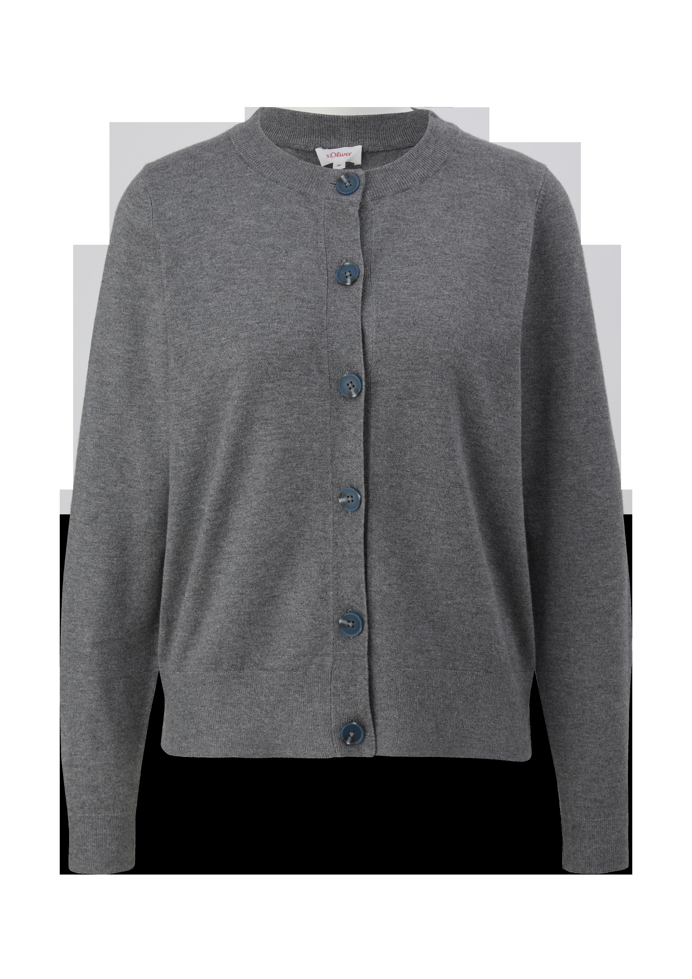Strickjacke mit Crew Neck-Ausschnitt  2123788-9730