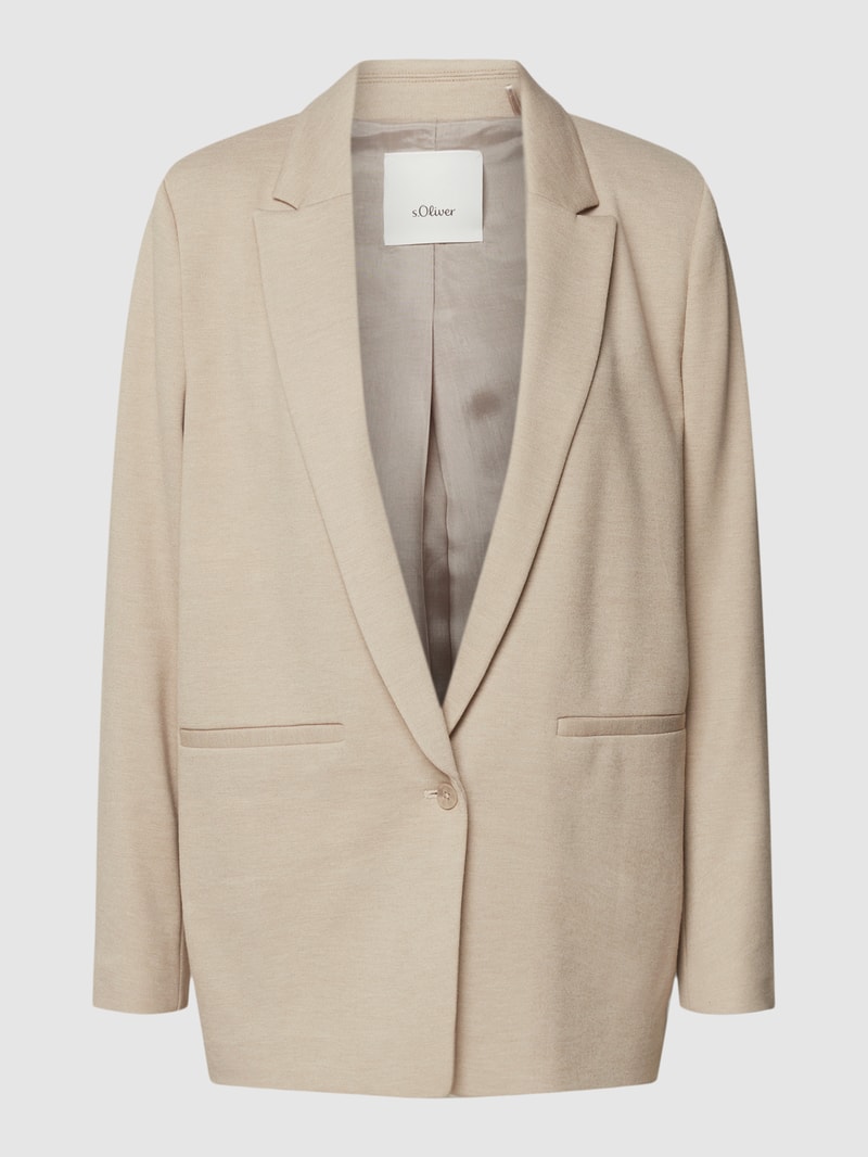 Blazer mit Leistentaschen in beige