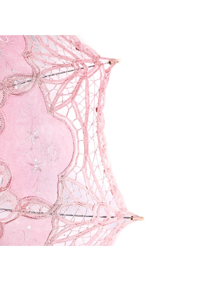 COFI 1453 Handgemachte Brautschirme Spitze Hochzeitfeier robustem Holzgriff in Pink günstig kaufen onesize