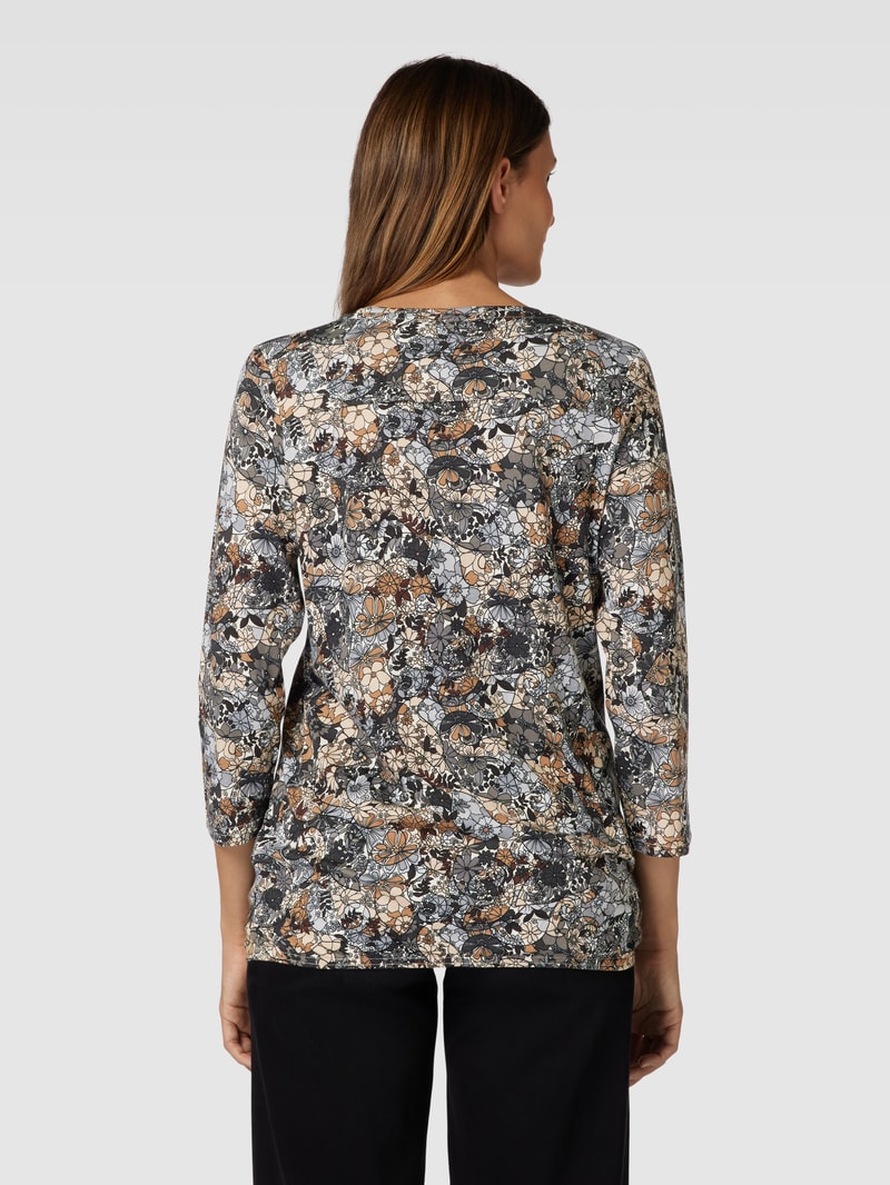 Longsleeve mit 3/4-Arm Modell 'FELICITY' in schwarz