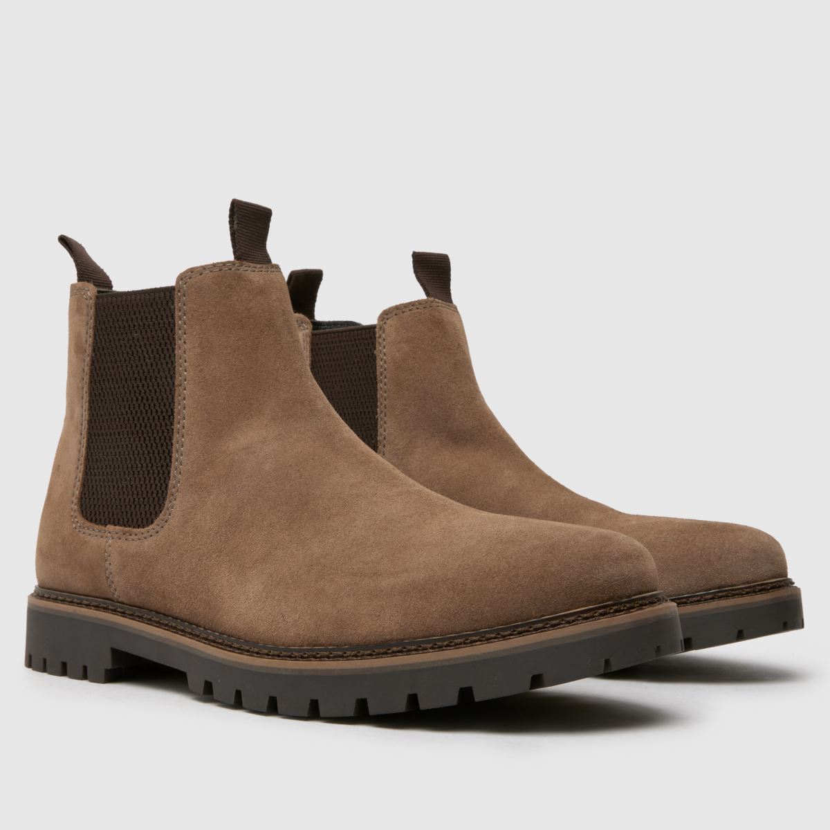 Schuh Dawson – Grå chelsea-stövlar i mocka