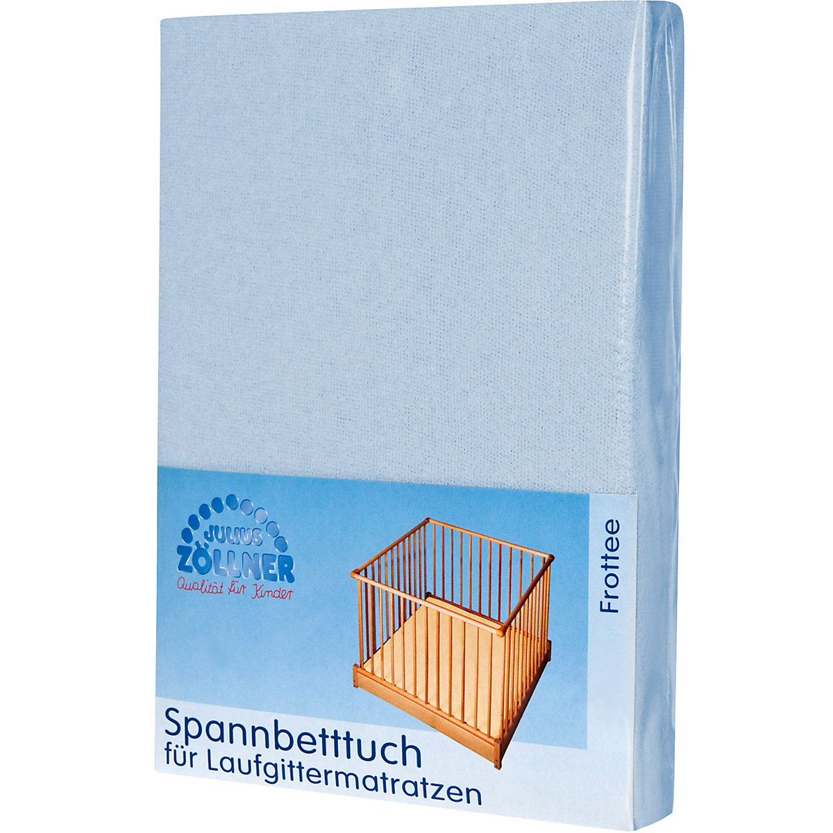 Spannbettlaken für Laufgitter, Frottee, hellblau, 75 x 100 - 100 x 100 cm