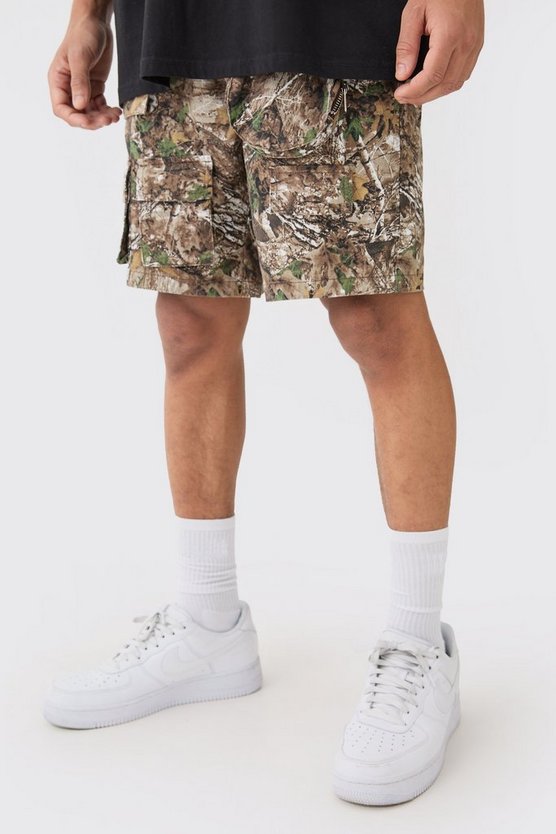 Camouflage Cargo-Shorts mit abnehmbaren Taschen