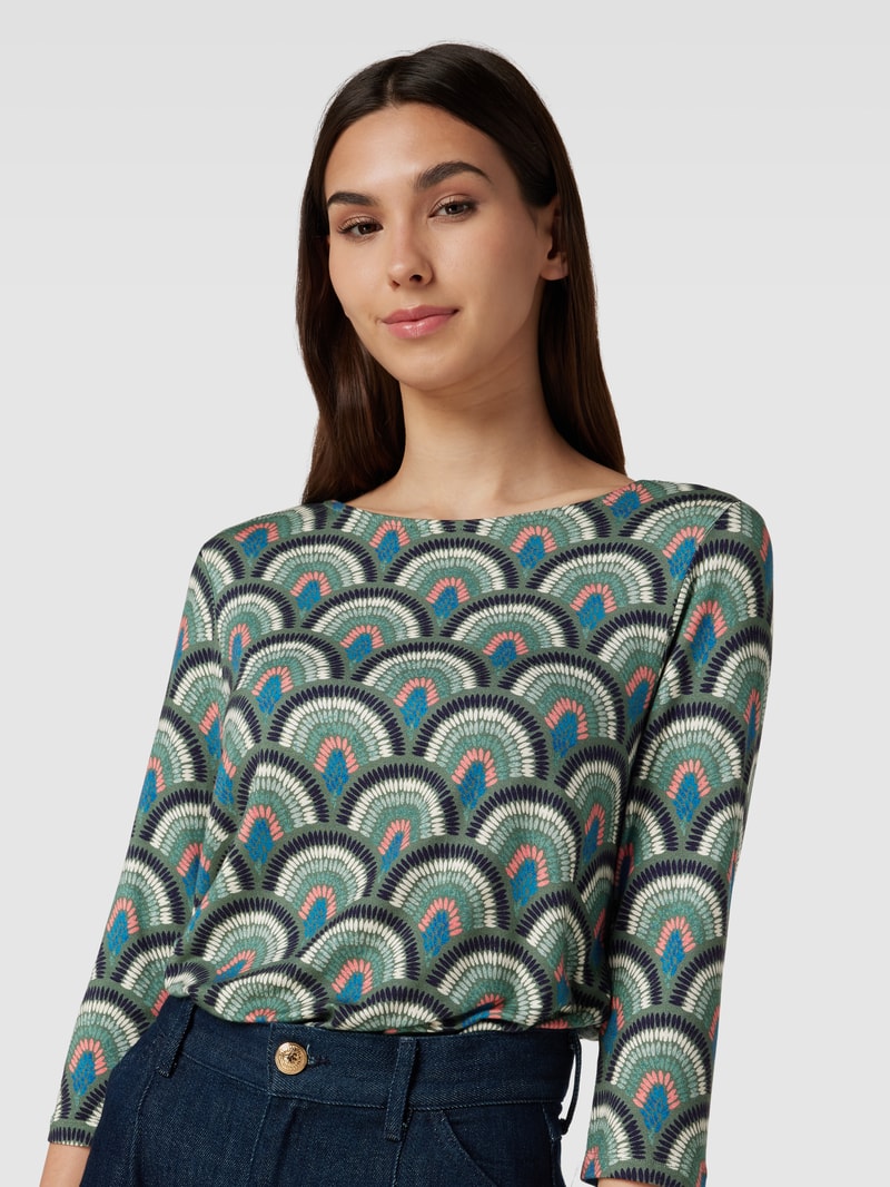 T-Shirt mit 3/4-Arm in khaki