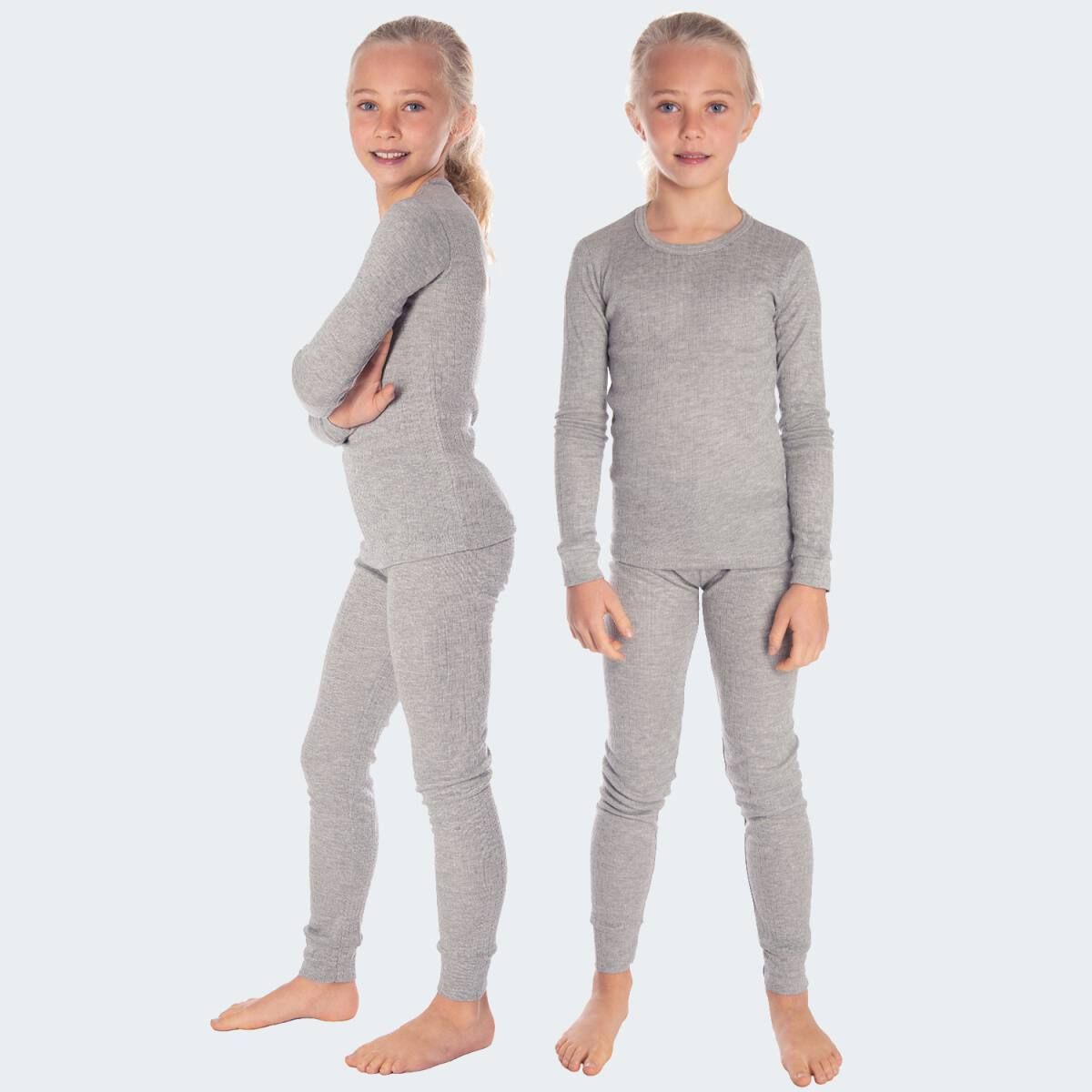 Black Snake Cuddle Grau 2-Pack Kinder Thermounterwäsche Set
