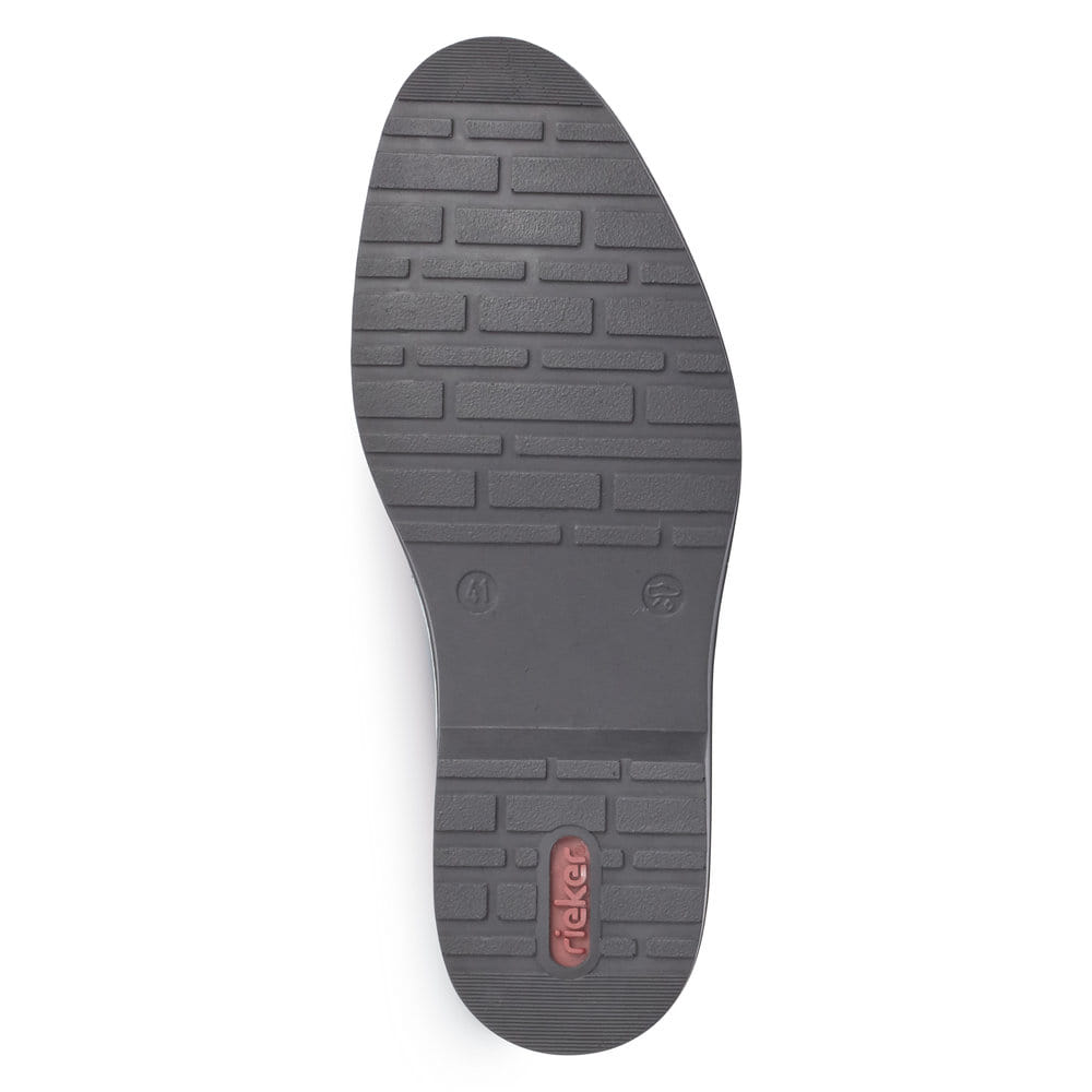 Rieker Herren Slipper glanzschwarz