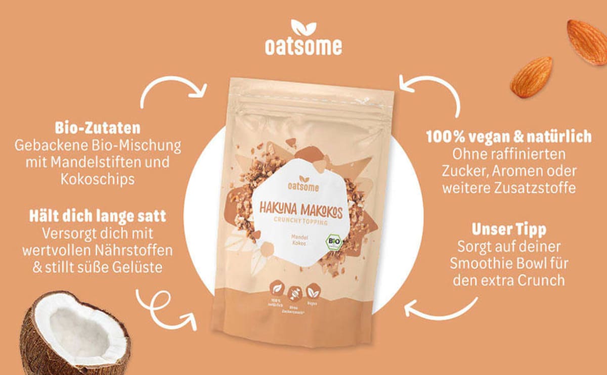 Crunchy Topping Hakuna Makokos, Mandel & Kokos, 220 g