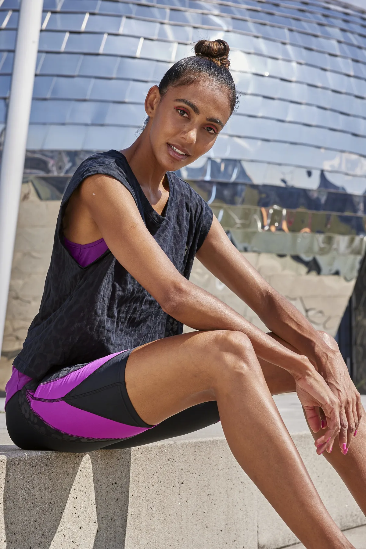 LASCANA Active  Kurze Sporthose - Schwarz - Mittlerer Bund