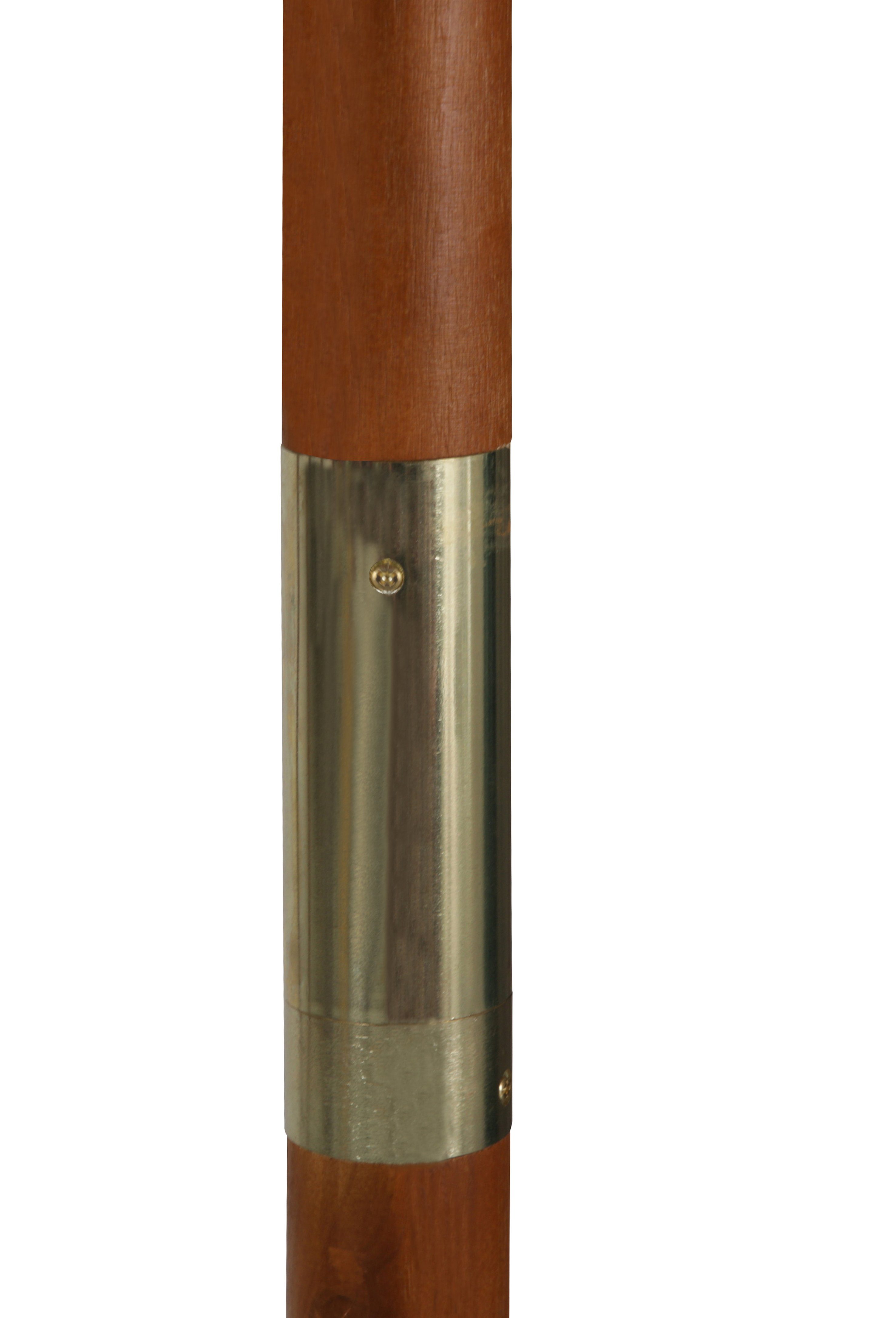 Pure Home & Garden Sonnenschirm Pino taupe 200x150 cm Holz Schirm Balkonschirm rechteckig, LxB: 200,00x150,00 cm, abknickbar, kippbar, wasserabweisend