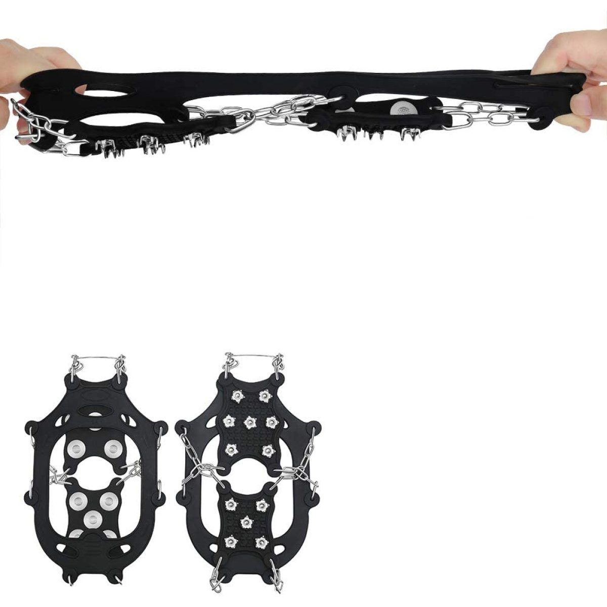 JedBesetzt Steigeisen Schuhspikes, Ice Klampen, Eisspikes für Den Stiefel,Schuhkralle M