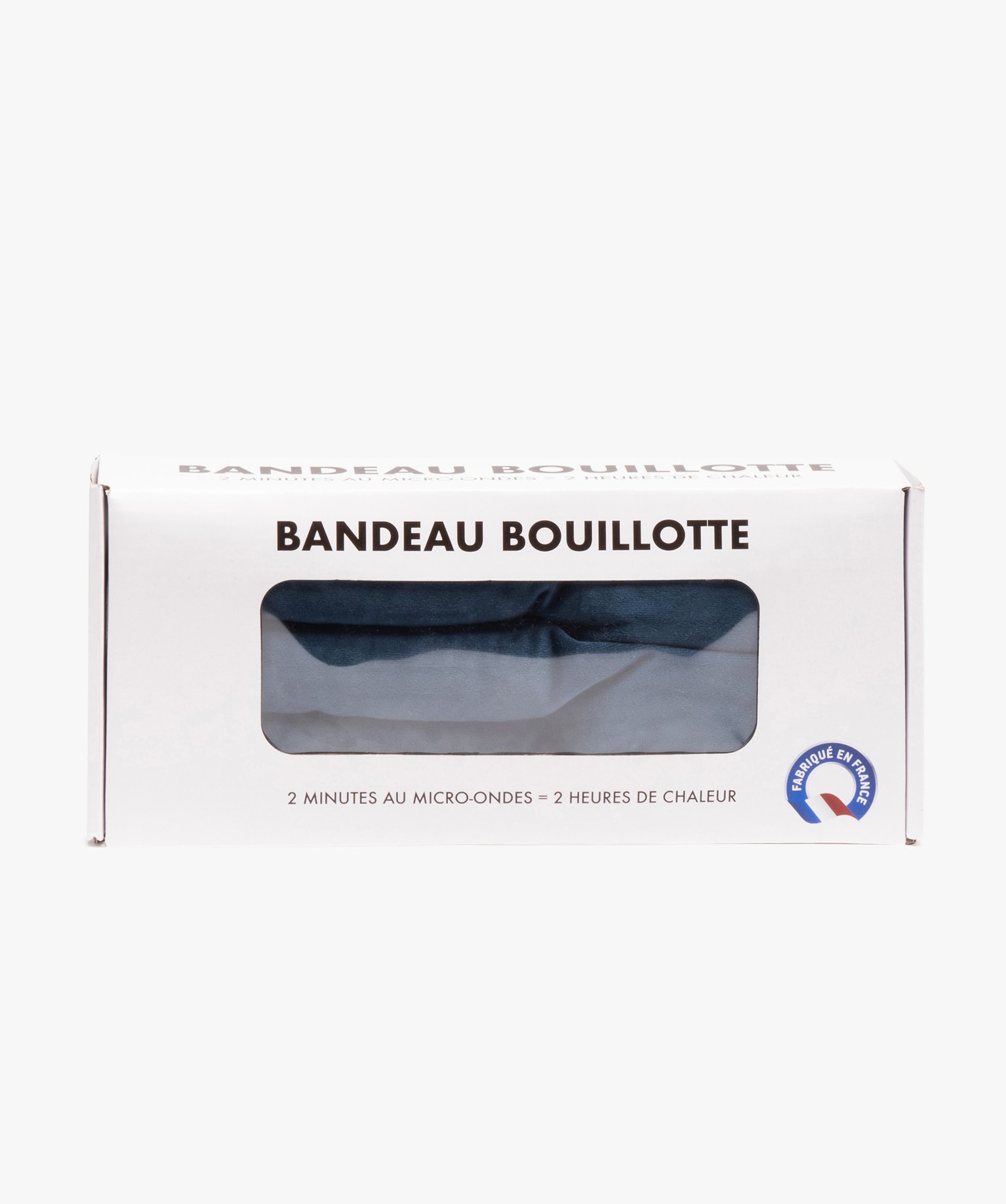 Bandeau bouillotte à chauffer au micro-ondes bleu fonce | GEMO