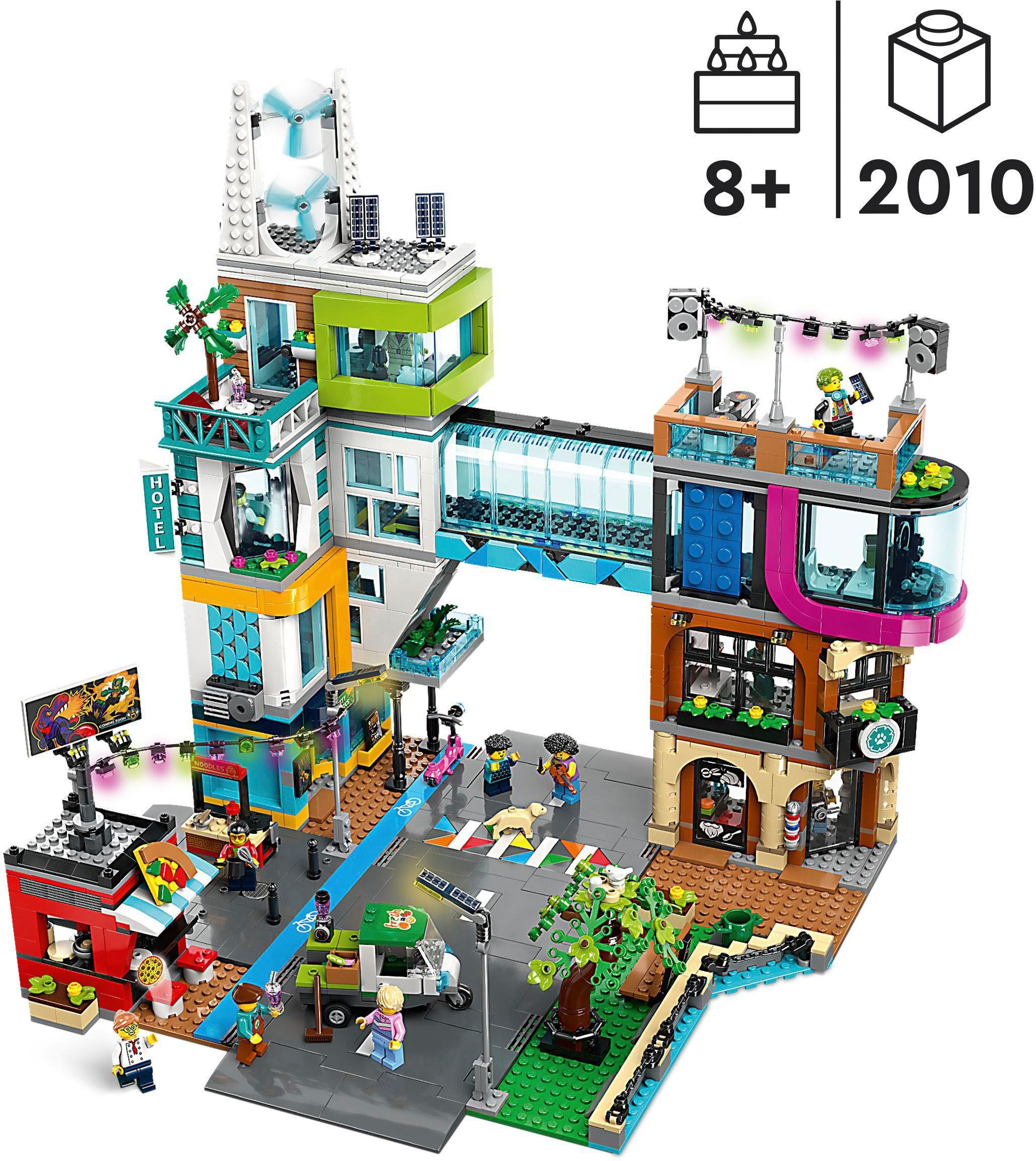 LEGO® Konstruktionsspielsteine Stadtzentrum (60380), LEGO® City, (2010 St), Made in Europe